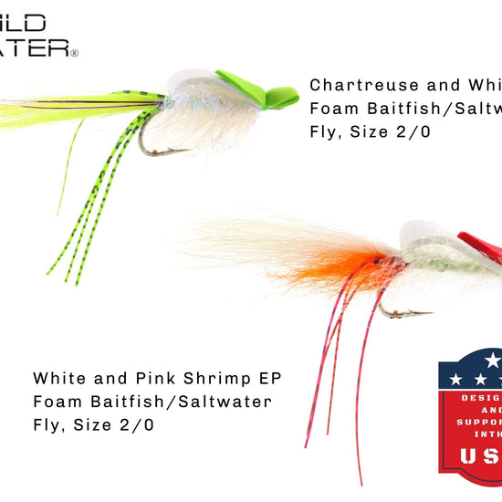 Top Water Baitfish Fly Assortment, 12 Saltwater Flies | Fly Box | Wild Water Fly Fishing - Hazy Fly Fishing