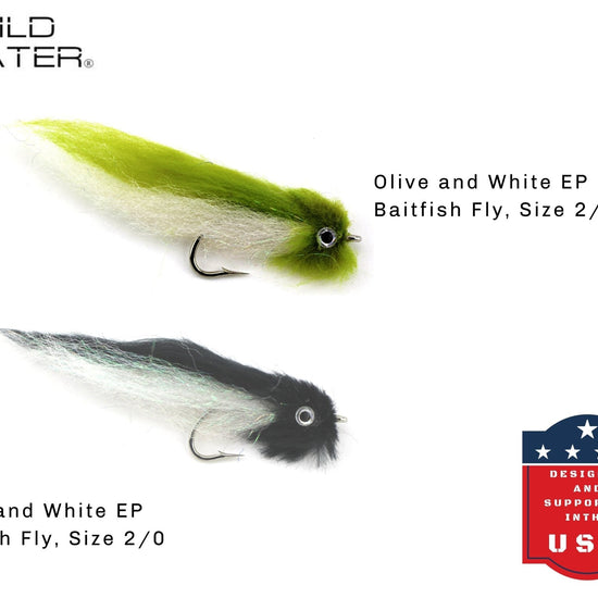 Top Water Baitfish Fly Assortment, 12 Saltwater Flies | Fly Box | Wild Water Fly Fishing - Hazy Fly Fishing