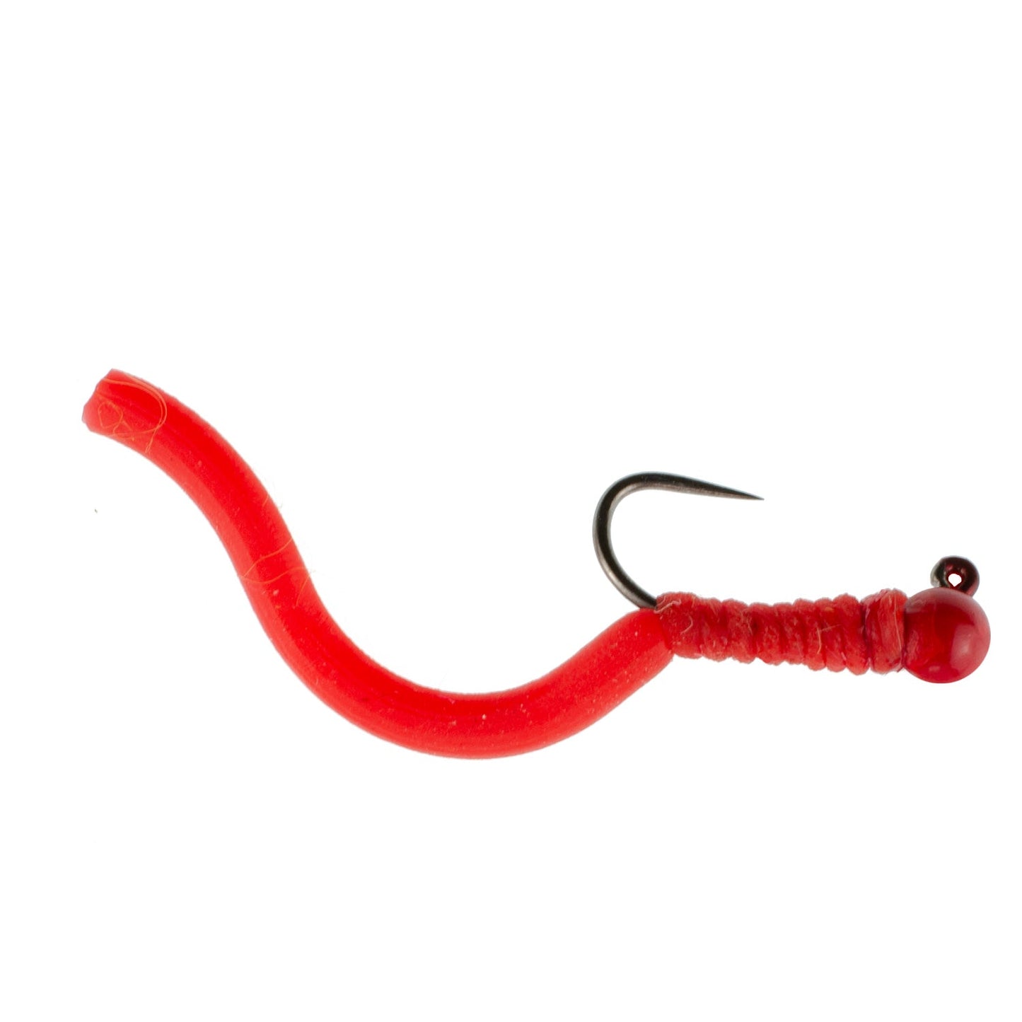 Tungsten Bead Squirminator Squirmy Wormy Tactical Jig Czech Euro Nymph Barbless Nymphing Fly - 1 Dozen Flies Size 12 - Hazy Fly Fishing