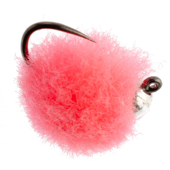 Tungsten Bead Tactical Euro Hot Pink Jig Egg Barbless Czech Nymph Fly - 1 Dozen Flies Size 16 - Hazy Fly Fishing