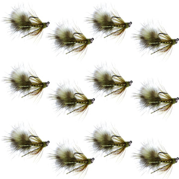 Tungsten Bead Tactical Mini Bugger Czech Nymph Euro Nymphing Fly - 1 Dozen Flies Size 12 - Hazy Fly Fishing