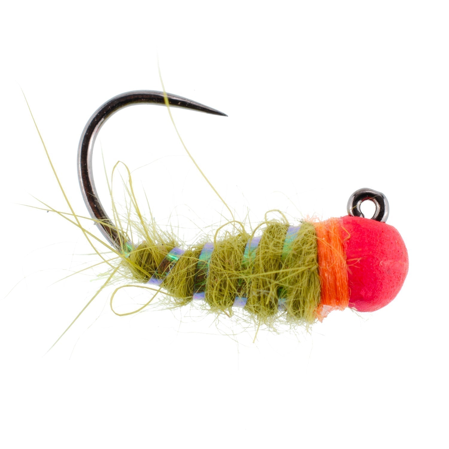 Tungsten Hot Bead Walt's Worm Jig Tactical Czech Nymph Euro Nymphing Fly - 6 Flies Hook Size 12 - Hazy Fly Fishing