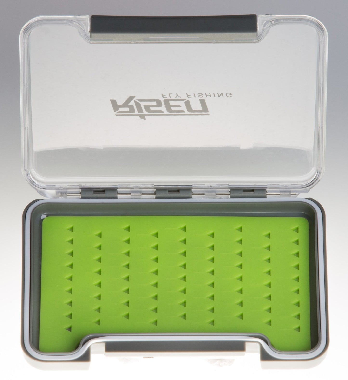 Waterproof fly boxes with green silicone insert - Hazy Fly Fishing