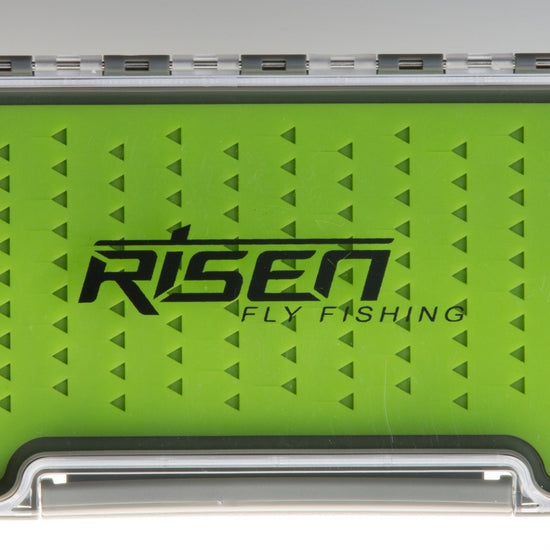 Waterproof fly boxes with green silicone insert - Hazy Fly Fishing