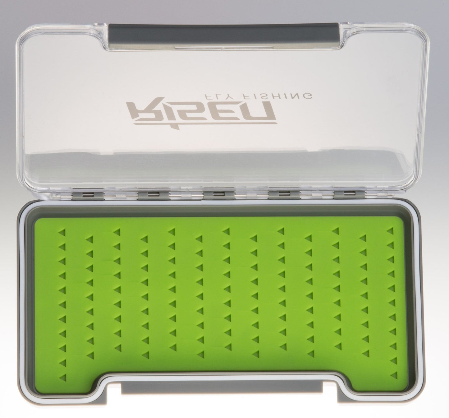 Waterproof fly boxes with green silicone insert - Hazy Fly Fishing