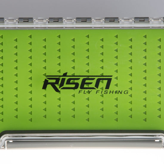 Waterproof fly boxes with green silicone insert - Hazy Fly Fishing