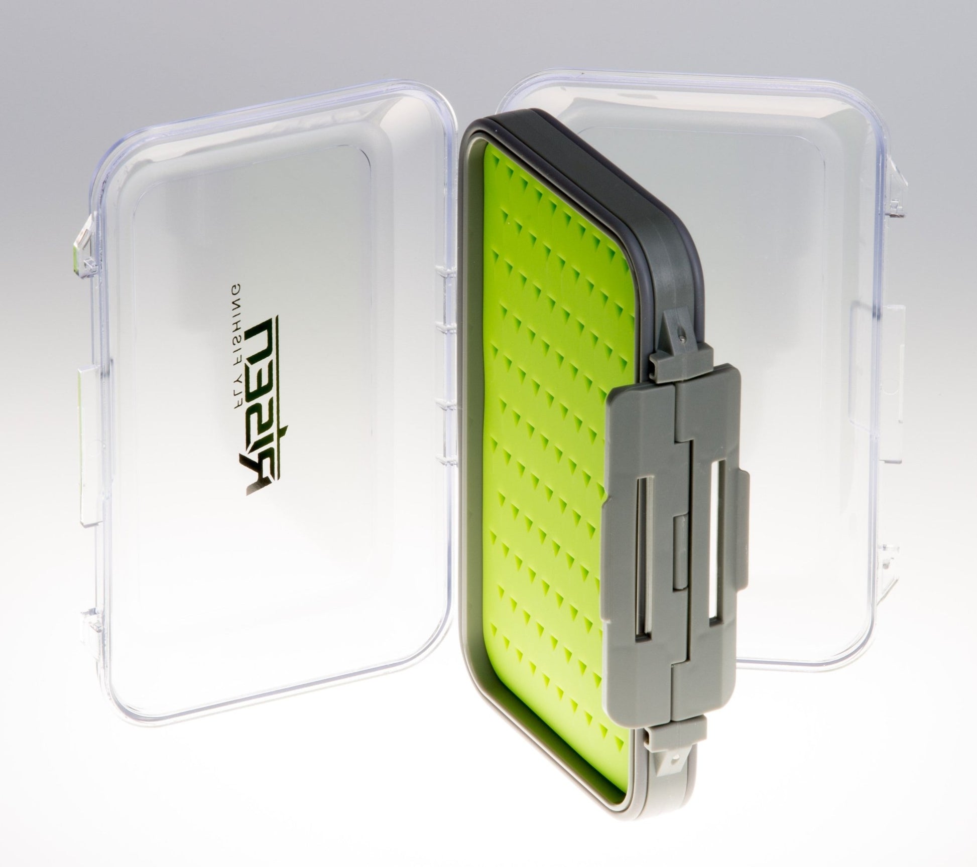 Waterproof fly boxes with green silicone insert - Hazy Fly Fishing