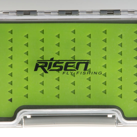 Waterproof fly boxes with green silicone insert - Hazy Fly Fishing