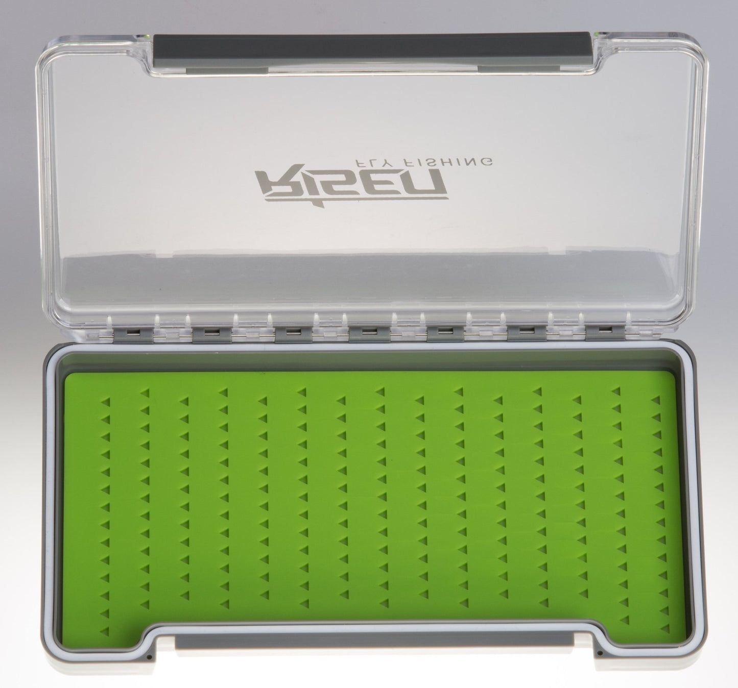 Waterproof fly boxes with green silicone insert - Hazy Fly Fishing