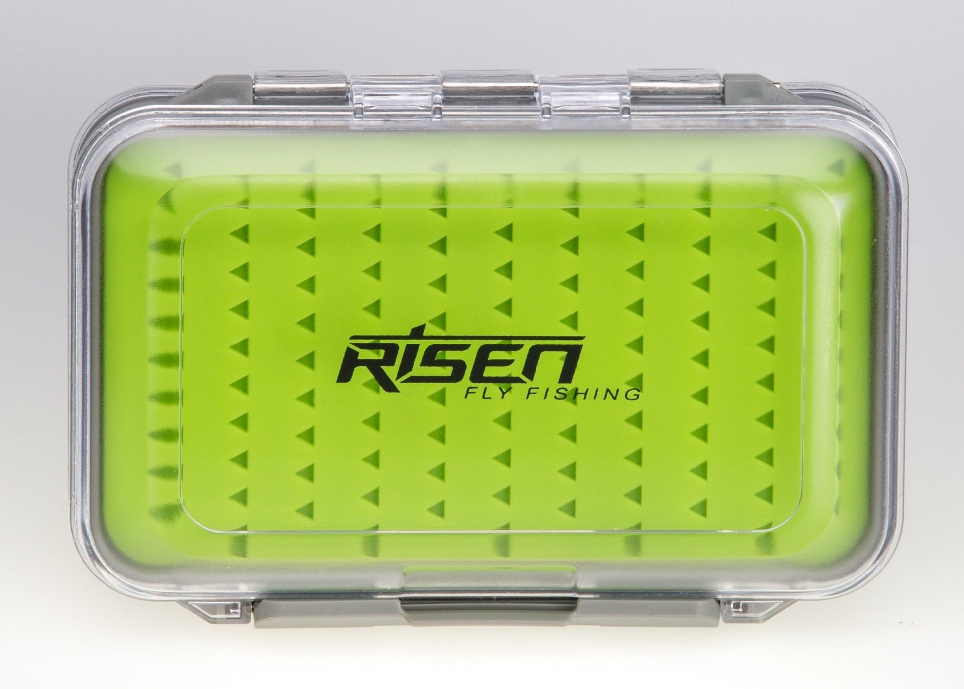 Waterproof fly boxes with green silicone insert - Hazy Fly Fishing