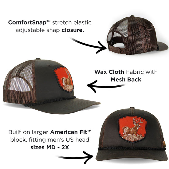 Wax Cloth Deer Patch Cap - Hazy Fly Fishing