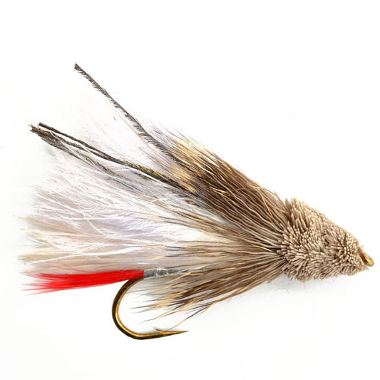 White Marabou Muddler Minnow Streamer Flies - 4 Fly Fishing Flies - Hook Size 8 - Hazy Fly Fishing