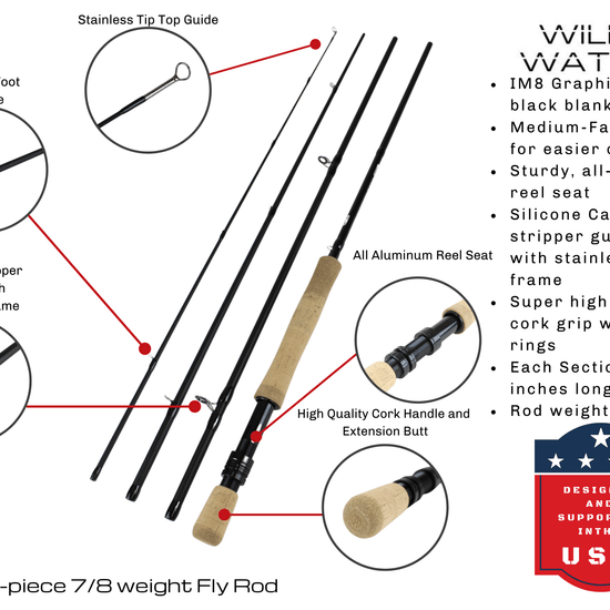 Wild Water Fly Fishing AX78 - 090 - 4 Fly Rod - Hazy Fly Fishing