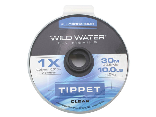 Wild Water Fly Fishing Fluorocarbon Tippet Spool 1X, 30m - Hazy Fly Fishing