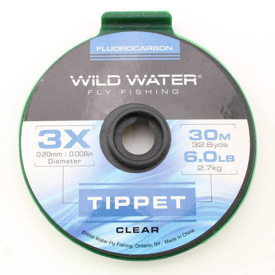 Wild Water Fly Fishing Fluorocarbon Tippet Spool 3X, 30m - Hazy Fly Fishing