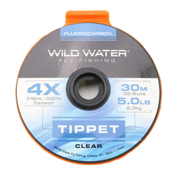Wild Water Fly Fishing Fluorocarbon Tippet Spool 4X, 30m - Hazy Fly Fishing
