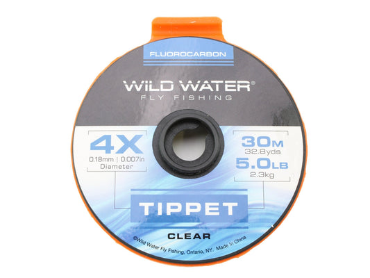 Wild Water Fly Fishing Fluorocarbon Tippet Spool 4X, 30m - Hazy Fly Fishing