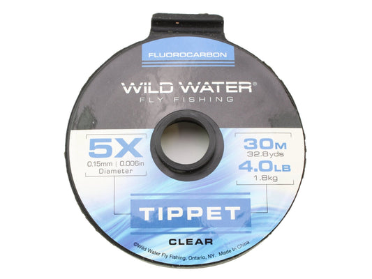 Wild Water Fly Fishing Fluorocarbon Tippet Spool 5X, 30m - Hazy Fly Fishing