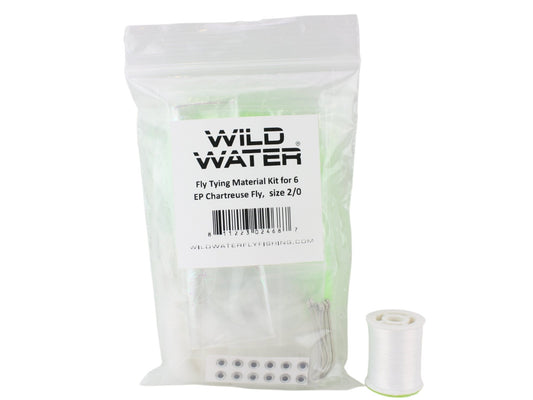 Wild Water Fly Fishing Fly Tying Material Kit, Chartreuse EP Fly - Hazy Fly Fishing