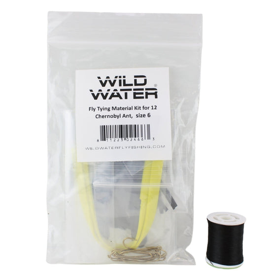 Wild Water Fly Fishing Fly Tying Material Kit, Chernobyl Ant - Hazy Fly Fishing