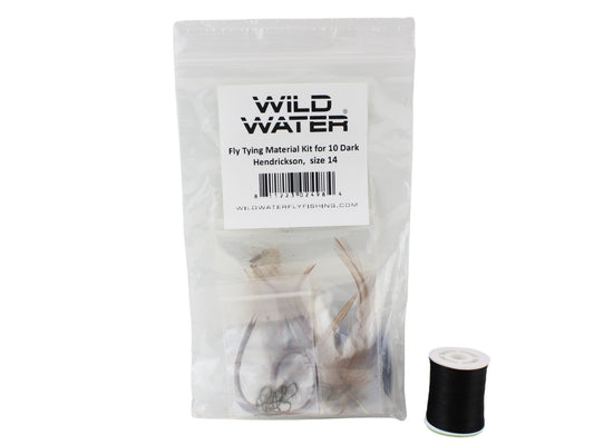 Wild Water Fly Fishing Fly Tying Material Kit, Dark Hendrickson - Hazy Fly Fishing