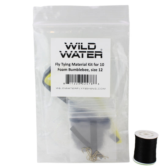 Wild Water Fly Fishing Fly Tying Material Kit, Foam Bumblebee - Hazy Fly Fishing