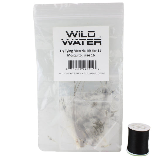 Wild Water Fly Fishing Fly Tying Material Kit, Mosquito - Hazy Fly Fishing