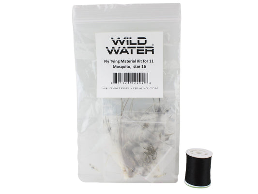 Wild Water Fly Fishing Fly Tying Material Kit, Mosquito - Hazy Fly Fishing