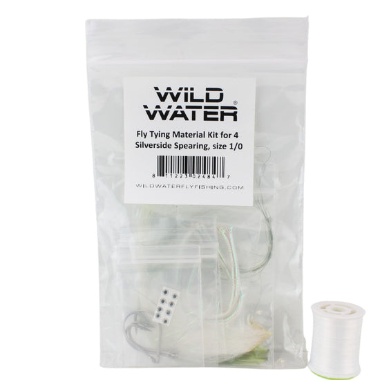 Wild Water Fly Fishing Fly Tying Material Kit, Silverside Spearing - Hazy Fly Fishing