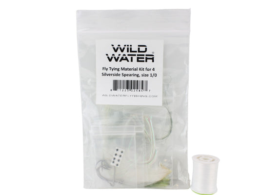 Wild Water Fly Fishing Fly Tying Material Kit, Silverside Spearing - Hazy Fly Fishing