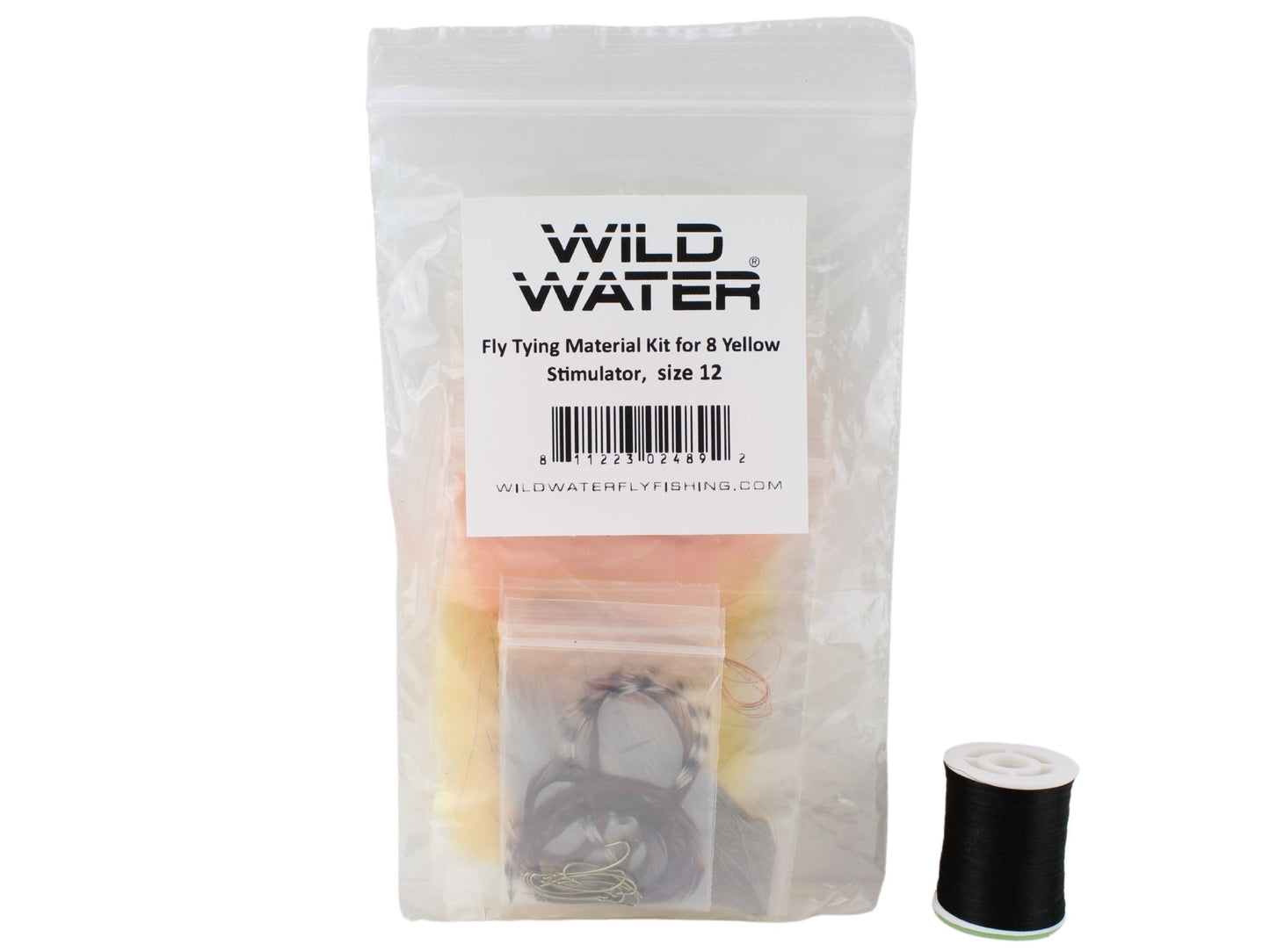 Wild Water Fly Fishing Fly Tying Material Kit, Yellow Stimulator - Hazy Fly Fishing