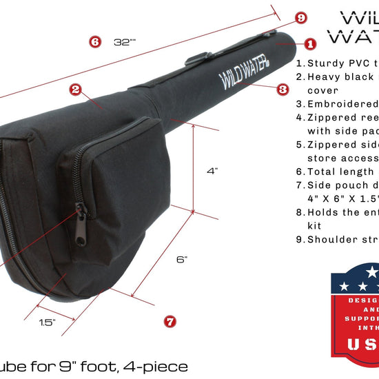 Wild Water Fly Fishing Kit, 9' 7/8 Weight Rod and Reel Package - Hazy Fly Fishing