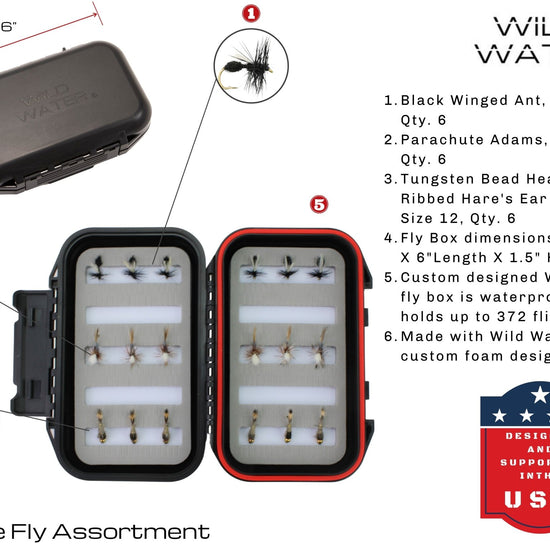 Wild Water Fly Fishing Kit with CNC Fly Reel - 9 ft 5 wt 7 - piece Rod - Hazy Fly Fishing