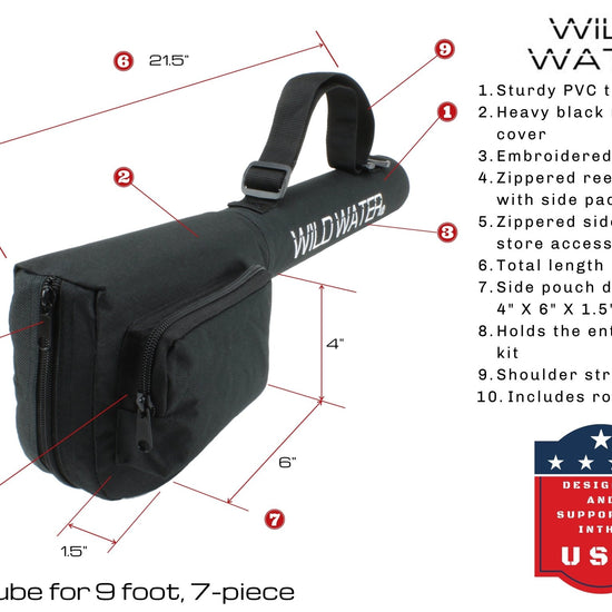 Wild Water Fly Fishing Kit with CNC Fly Reel - 9 ft 5 wt 7 - piece Rod - Hazy Fly Fishing