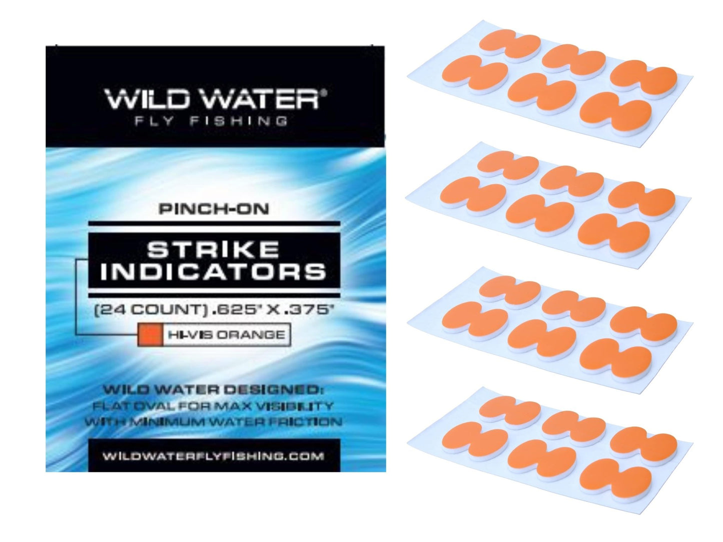 Wild Water Fly Fishing Strike Indicators, Package of 24 - Hazy Fly Fishing