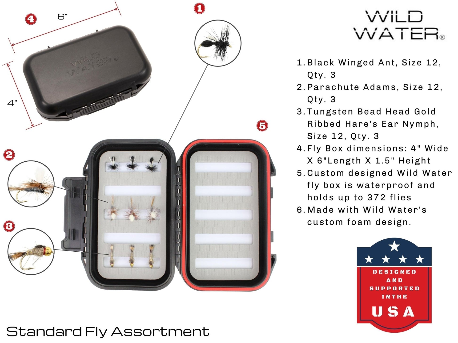 Wild Water Standard Fly Fishing Combo, 7 ft 3/4 wt Rod - Hazy Fly Fishing