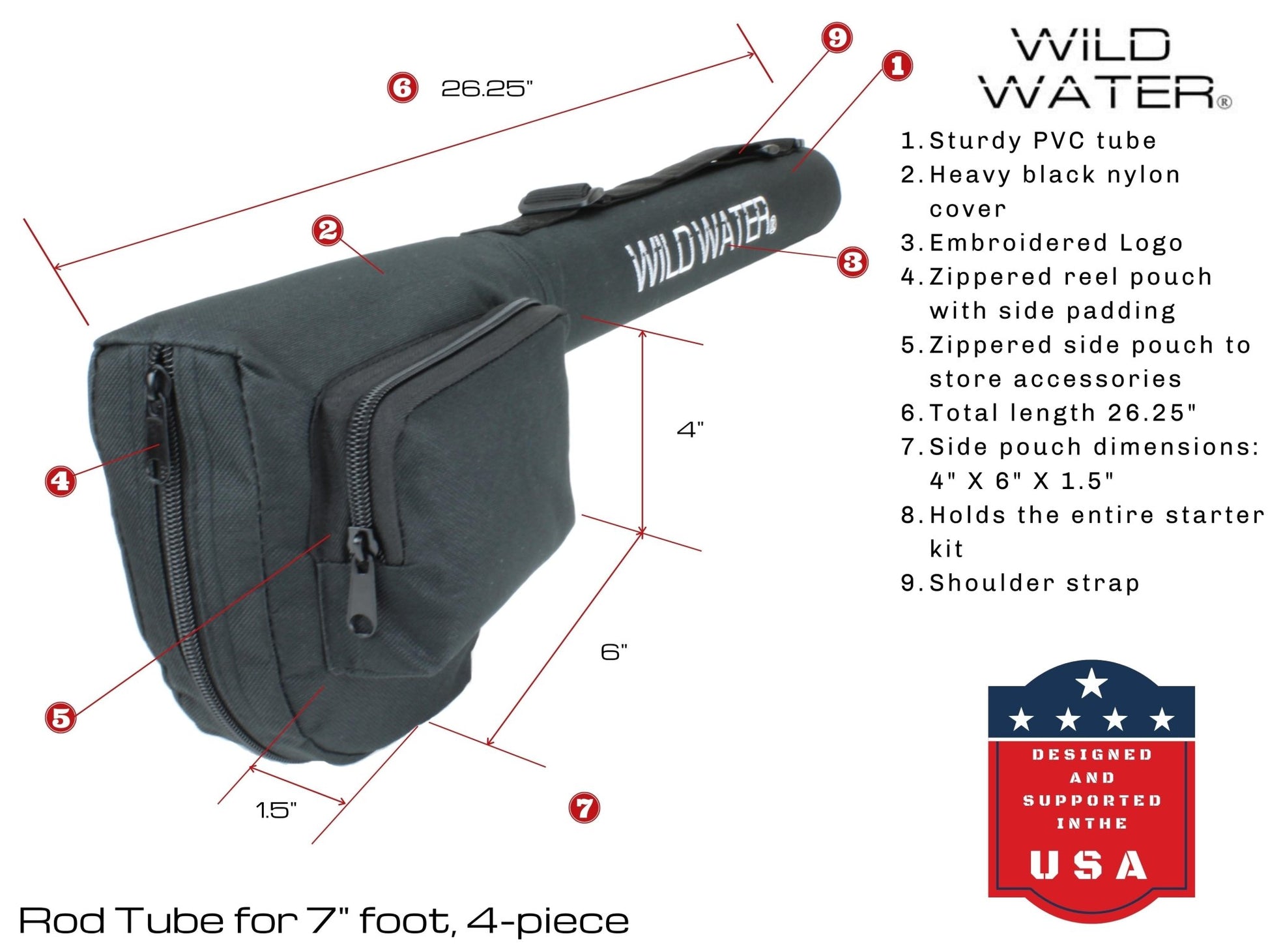 Wild Water Standard Fly Fishing Combo, 7 ft 3/4 wt Rod - Hazy Fly Fishing