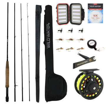 Wild Water Standard Fly Fishing Combo, 9 ft 3/4 wt Rod - Hazy Fly Fishing