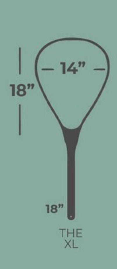 XL 18"x14" - Brown Trout Engraved - Natural Fly Fishing Traditional Landing Net - Handcrafted & Made in USA - Hazy Fly Fishing