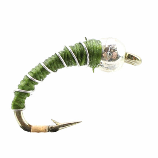 Zebra Midge, Size 18 | Olive | Qty. 6 | Wild Water Fly Fishing - Hazy Fly Fishing